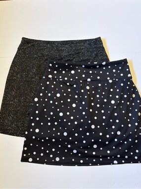 Black Polka Dot Women’s Skort Duo, Sz M.